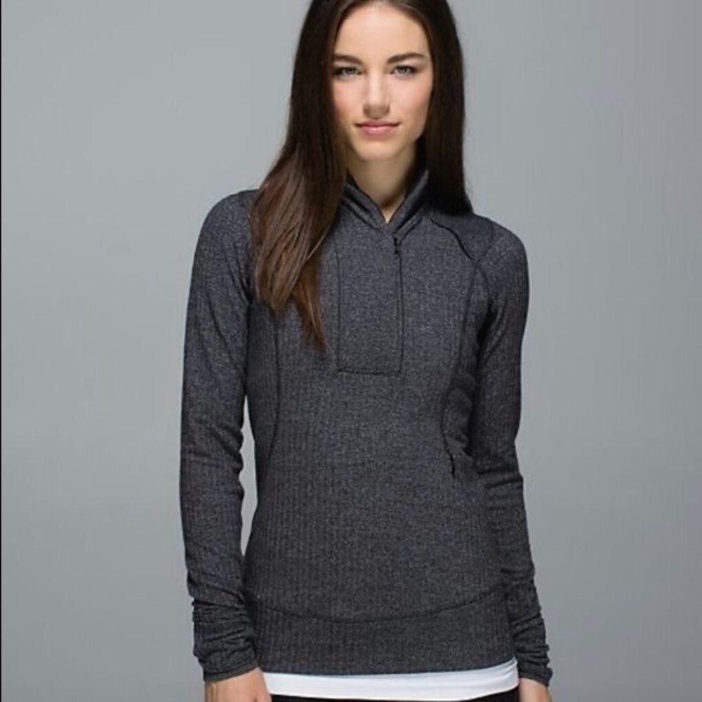 lululemon think fast herringbone pullover - size 6